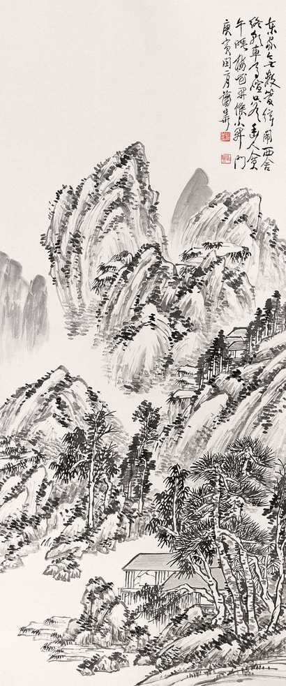 蒲华 山水 立轴
